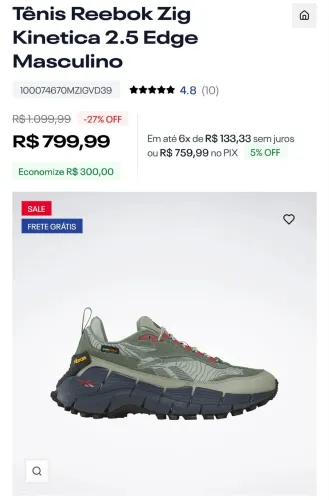 Reebok zig kinetca 2.5 Edge