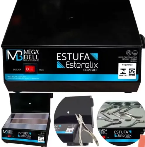 ?Estufa Esterilizadora para Alicates de Unha Manicure Pedicure Mega Bell