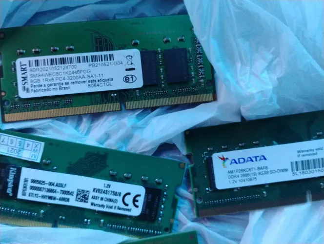 Memória ram Notebook 8GB 3200Mhz e 2666Mhz
