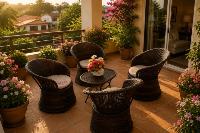 Cadeiras e mesa  para área de lazer 