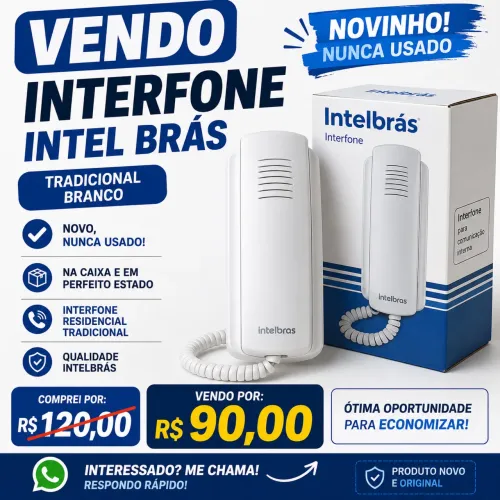 Interfone novo na caixa