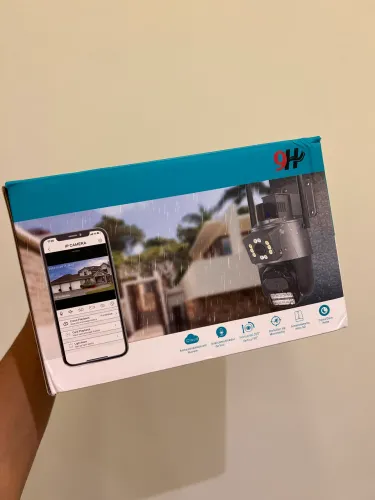 Câmera de Segurança 360° Wi-Fi Externa - Visão Completa Dia e Noite