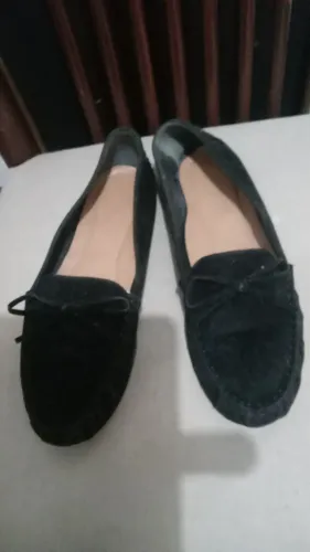 Mocassim couro preto 38
