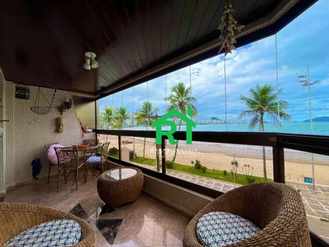 Apartamento Frente Mar, 3 Quartos (1 Suíte), 2 Vagas, Lazer, Praia das Astúrias, Guarujá/S