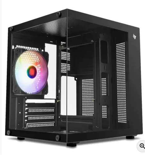 Gabinete Mini-tower Aquário Preto com 1 fan