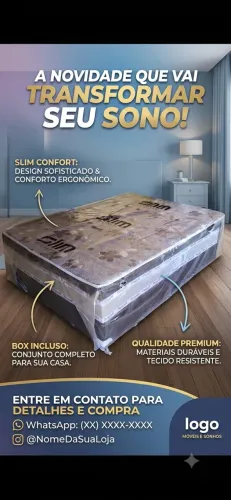 Cama box. 12 cm de espuma