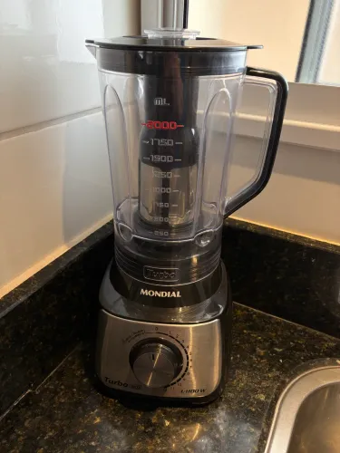 Liquidificador Mondial Turbo Inox L-1100W 220V - Copo Novo com Filtro (Ver Descrição)