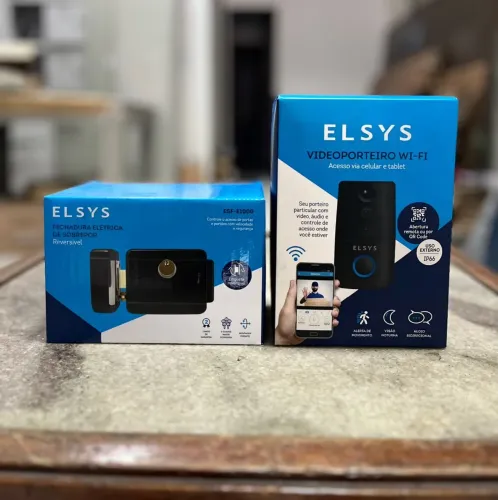 KIT VÍDEO PORTEIRO WI-FI + FECHADURA ELÉTRICA ESF-E1000