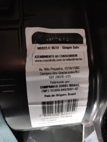 Cadeirinha para Carro Cosco Original com Redutor - Muito Conservada