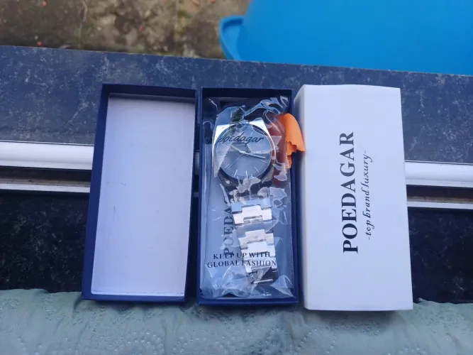 Relógio Masculino Elegante Poedagar Prata Luxo Premium