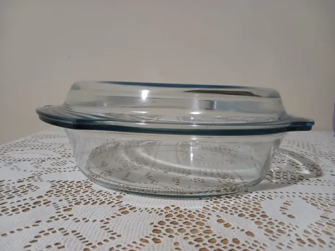 MARINEX REDONDA  DE VIDRO COM TAMPA