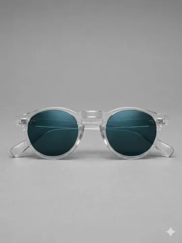 Óculos de Sol Retrô Transparente - Estilo Gregory Peck