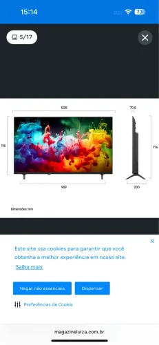 Televisão 55 polegadas