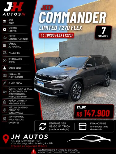 Jeep Commander Limited T270 1.3 TB Flex AUT 2022