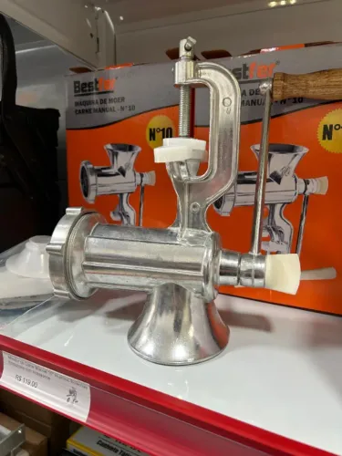 Máquina de moer carne e fazer bolachas manual com acessórios