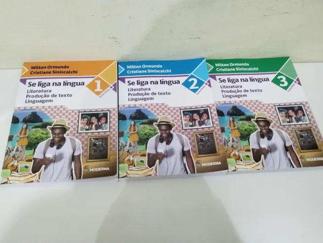 Kit 3 Livros Vol 1.2 e 3, Se Liga na língua (Literatura, Produção de Texto, Linguagem)