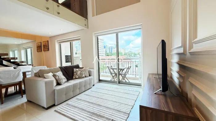 Apartamento Duplex Mobiliado para alugar no Batel Home 1550 - 1 Suíte - 1 vaga e sacada co