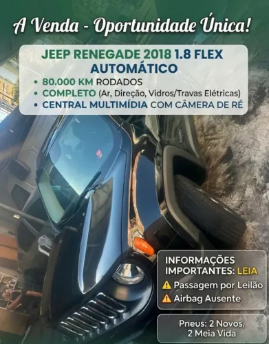Jeep Renegade 1.8 4X2 Flex 16V Aut. 2018
