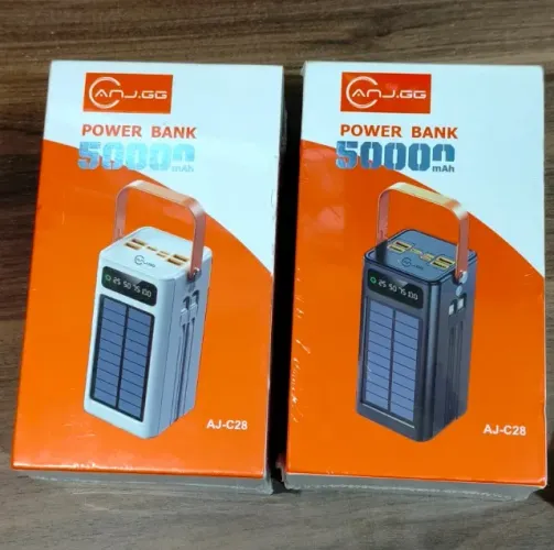 Bateria portátil 50.000 mAh novas lacradas, Branco ou Preta Carregamento Solar