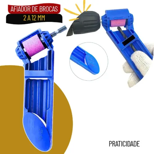 Afiador de Brocas para Metal de 2 a 12,5mm Amolador de Brocas - SFM19