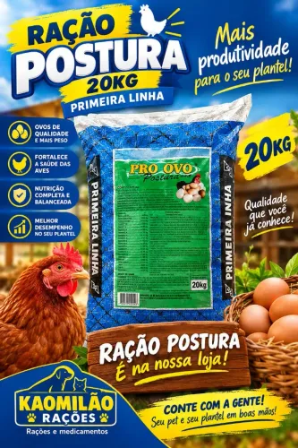 Ração Postura 20kg PELETIZADA GRANULADO 
