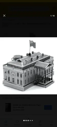 Quebra cabeça metal 3d Casa Branca 