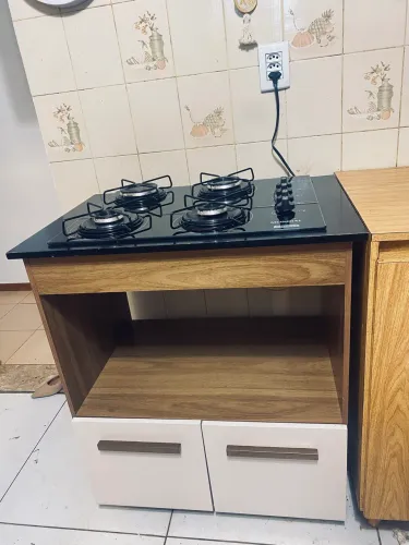Cooktop mundial 4 + Balcão com portas