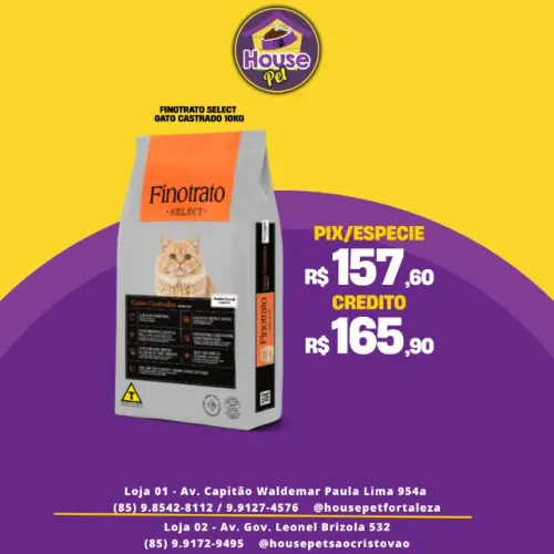 Racao Finotrato Select Gato Castrado 10kg