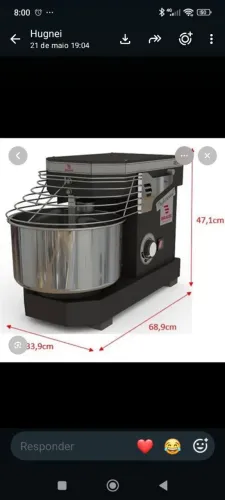 A Amassadeira Espiral 5kg Braesi