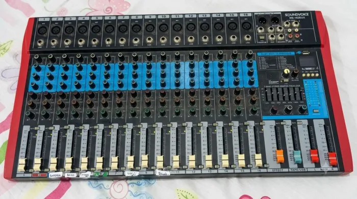 ? Mesa de Som Soundvoice MS162 Plus - 16 Canais (USB/Bluetooth) | Estado de Nova!
