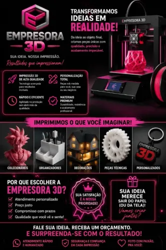 Peças 3d personalizada