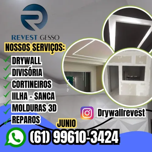 Gesso Acartonado Drywall/Forro Tabicado/Reparos/Divisória/Sanca/(Valores Promocional)