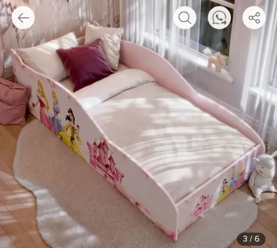 Cama princesas infantil com colchão, nova e ainda na embalagem 