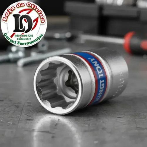 Soquete Estriado 17mm - 1/2" - King Tony-KT433017MR