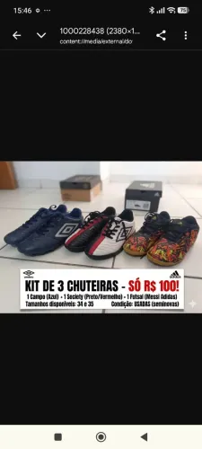 Kit chuteiras- usadas 