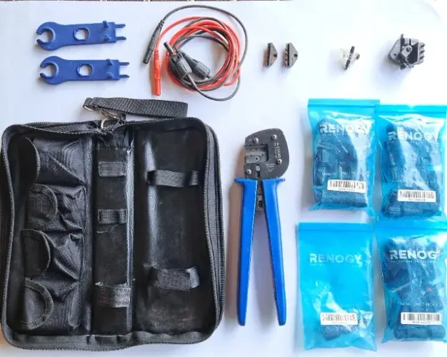 Kit Ferramentas e Conectores MC4 para Energia Solar Fotovoltaica