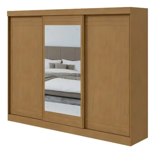 Guarda Roupa Casal Nice Com Espelho 2,30 Entrega Rápida