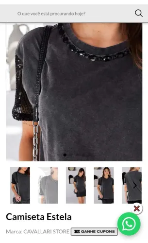 Camiseta Estonada com paete/pedras GG