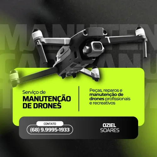 Manutenção de drones profissionais e recreativos