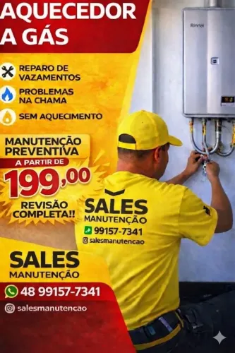 Manutenção, Instalação e higienizacao Aquecedor