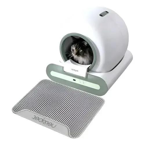 Caixa de areia automática Newpet MAM380 para gatos com caixa tapete e sacos