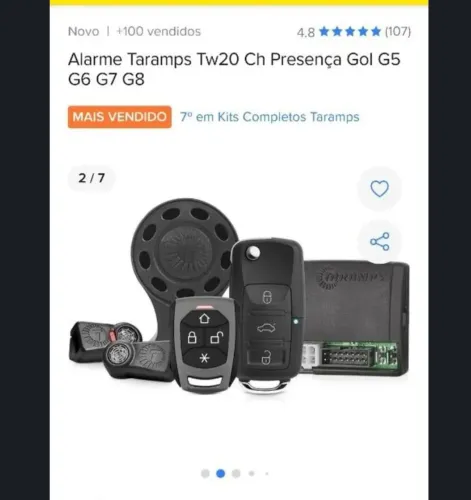 Alarme para gol Saveiro