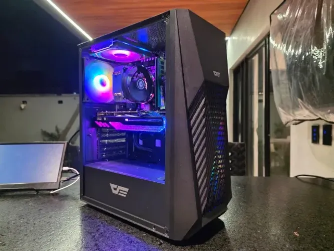 PC Gamer Xeon E5 2680 V4 X99 16GB DDR4 2666mhz RX 580 8GB Soyo SSD 128GB 400W 80plus RGB