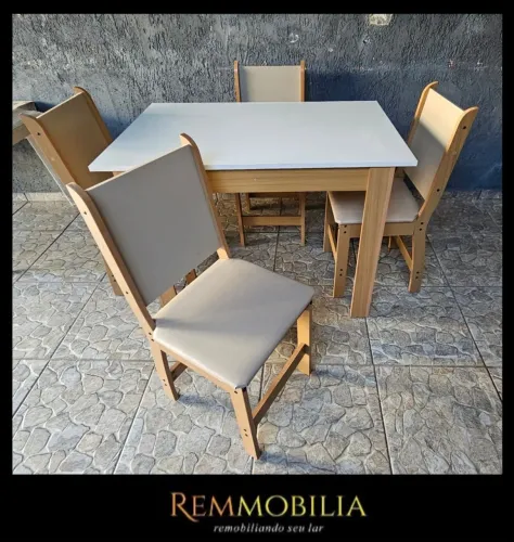 CONJUNTO MESA 4 CADEIRAS - NOVA / ENTREGAMOS MONTADO