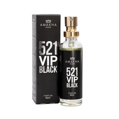 Perfume Masculino 521 ViP Black Amakha Paris 15ML - Elegância, Presença e Sofistiçã9