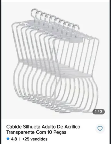 Cabide de acrílico