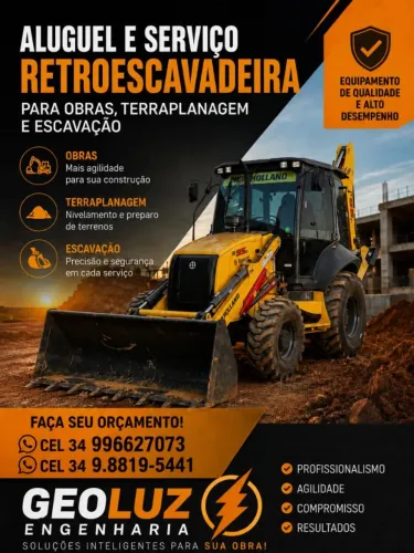 Aluguel de retroescavadeira