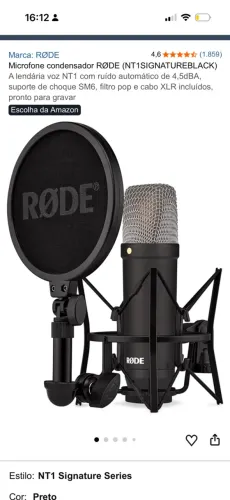 MICROFONE RODE NT1