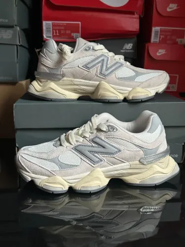 Sneaker New Balance 9060 Sea Salt Concrete legítimo - tamanho 37BR ID 1317
