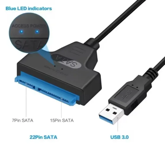 Cabo SATA 3.0 para HD externo 